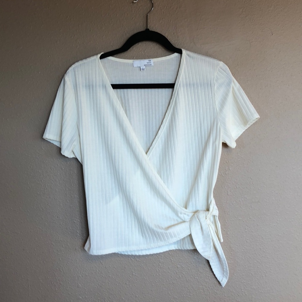 Cream wrap shirt
